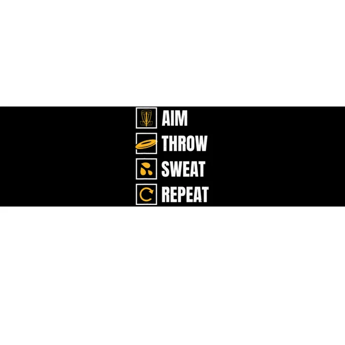 Aim Throw Swear Repeat Disc Golfing Frisbee Golfer Disc Golf Bumper Sticker