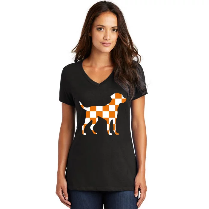 Awesome Tennessee Smokey Hound Dog Women's V-Neck T-Shirt