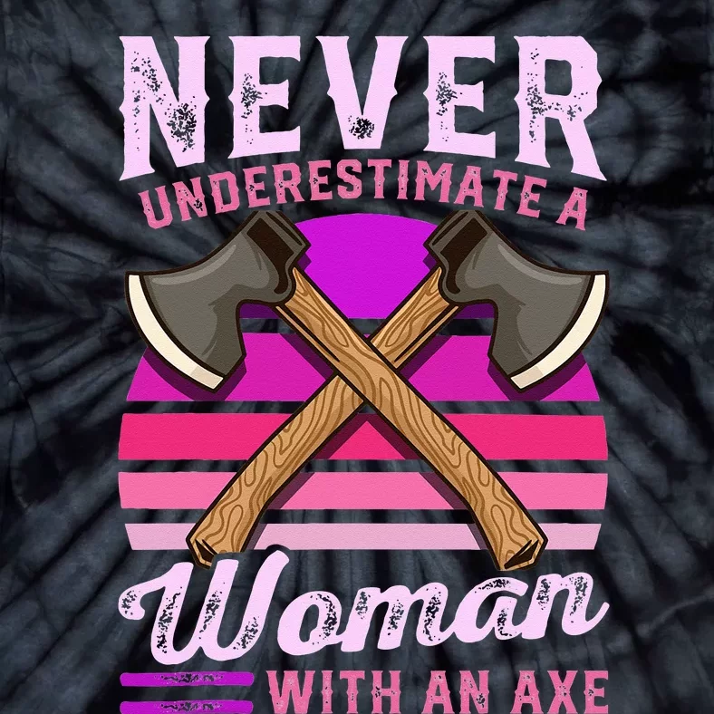 Axe Throwing Thrower Logger Lumberjack Tie-Dye T-Shirt