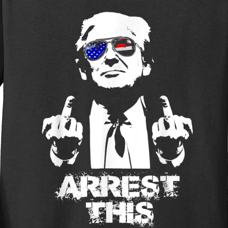 Arrest This Trump Kids Long Sleeve Shirt