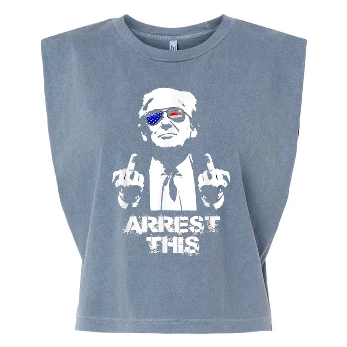 Arrest This Trump Garment-Dyed Women's Muscle Tee