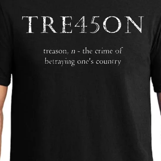 Antitrump Treason Tre45on Distressed Impeach Pajama Set