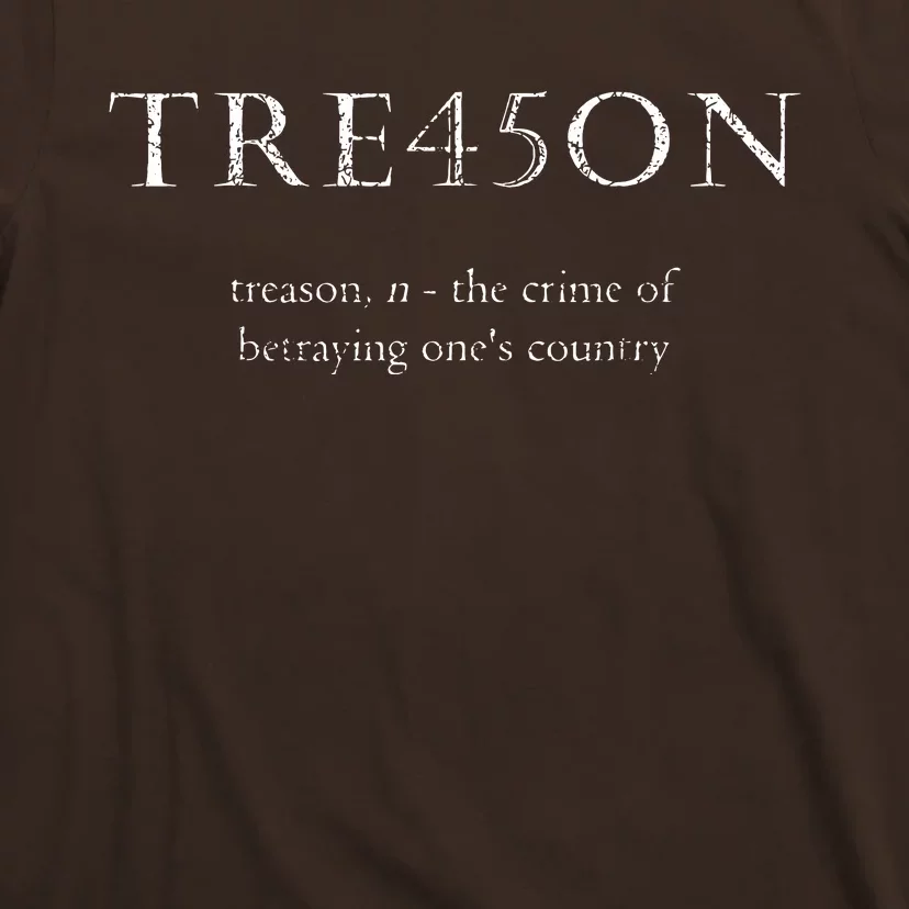 Antitrump Treason Tre45on Distressed Impeach T-Shirt