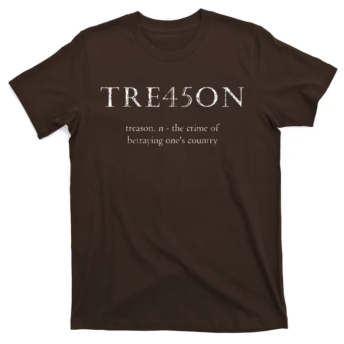 Antitrump Treason Tre45on Distressed Impeach T-Shirt