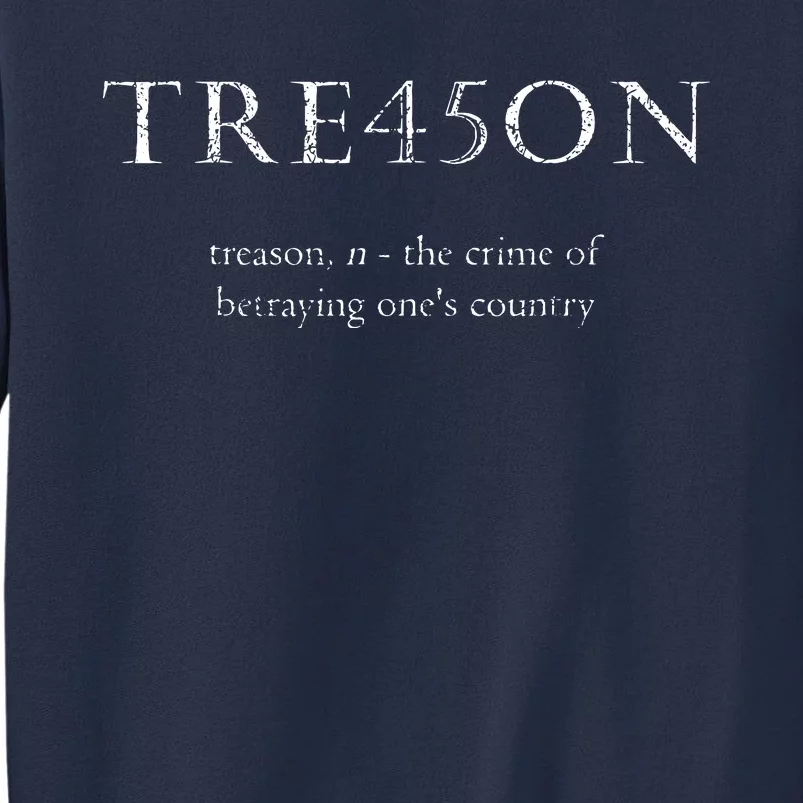 Antitrump Treason Tre45on Distressed Impeach Sweatshirt