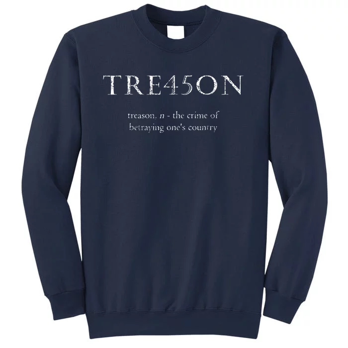 Antitrump Treason Tre45on Distressed Impeach Sweatshirt