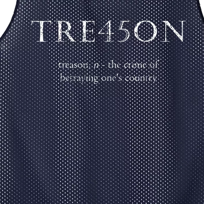 Antitrump Treason Tre45on Distressed Impeach Mesh Reversible Basketball Jersey Tank