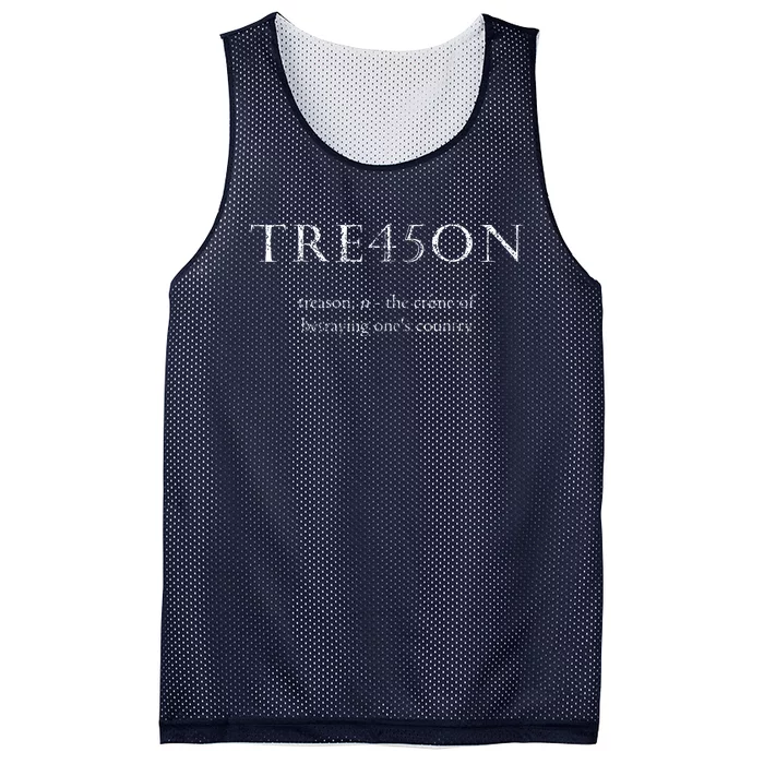 Antitrump Treason Tre45on Distressed Impeach Mesh Reversible Basketball Jersey Tank