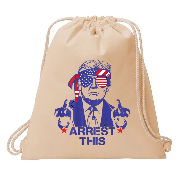 Arrest This Trump Drawstring Bag