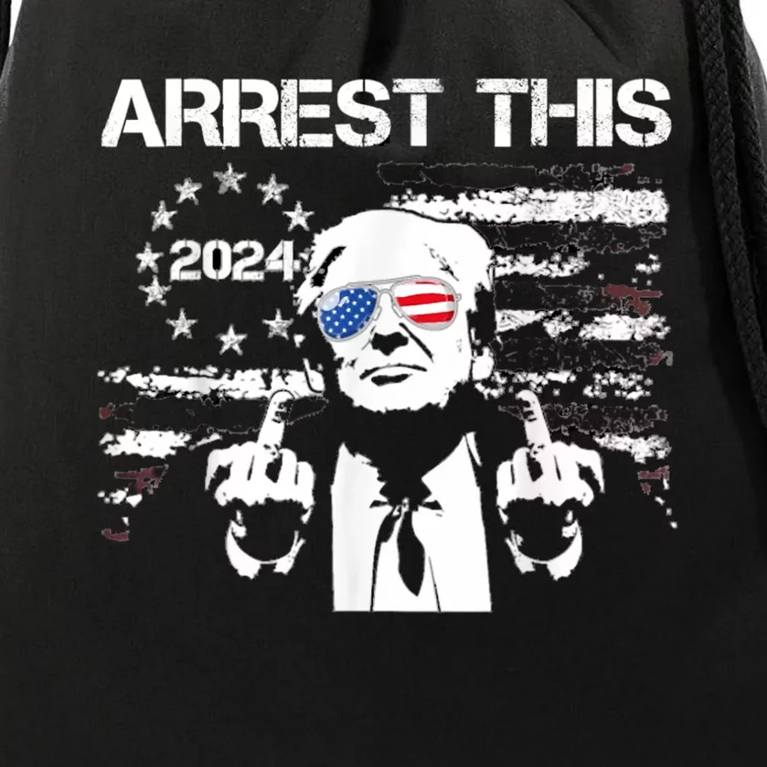 Arrest This Trump Drawstring Bag