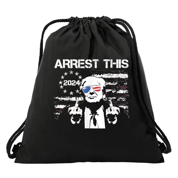 Arrest This Trump Drawstring Bag