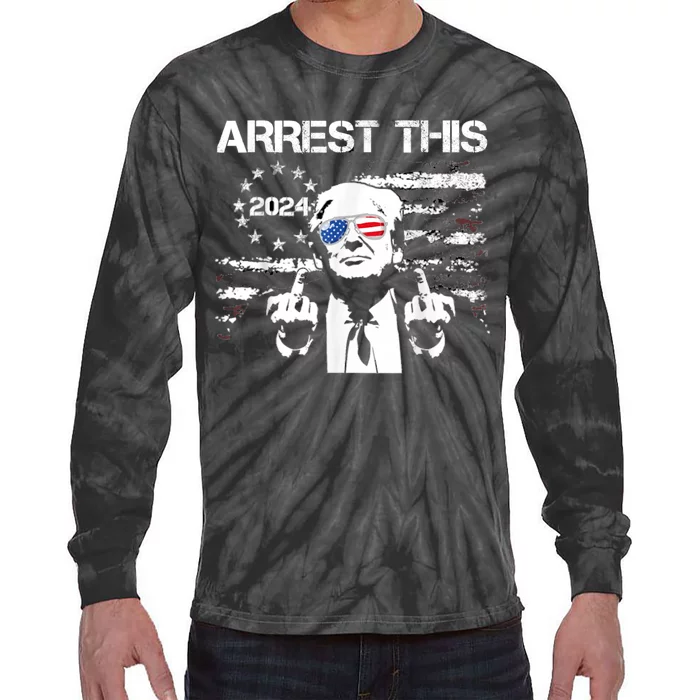 Arrest This Trump Tie-Dye Long Sleeve Shirt