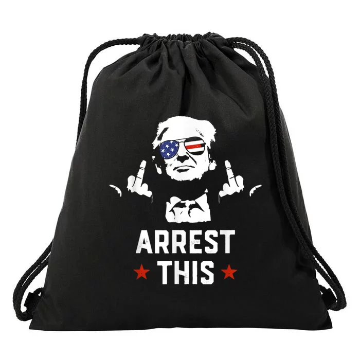 Arrest This Trump Drawstring Bag