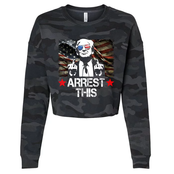 Arrest This Trump Cropped Pullover Crew