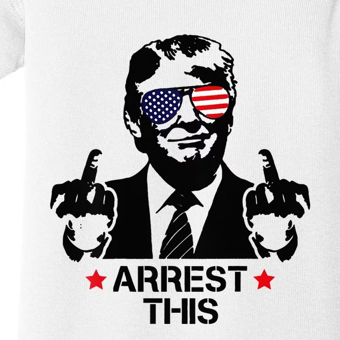 Arrest This Trump Fingers Pro Trump 2024 Baby Bodysuit