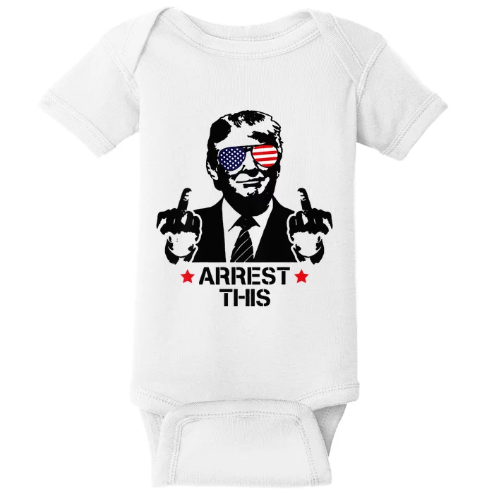 Arrest This Trump Fingers Pro Trump 2024 Baby Bodysuit