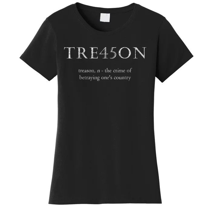 Antitrump Treason | Tre45on Distressed Impeach Women's T-Shirt