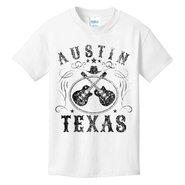 Austin Texas Travel Vintage Kids T-Shirt