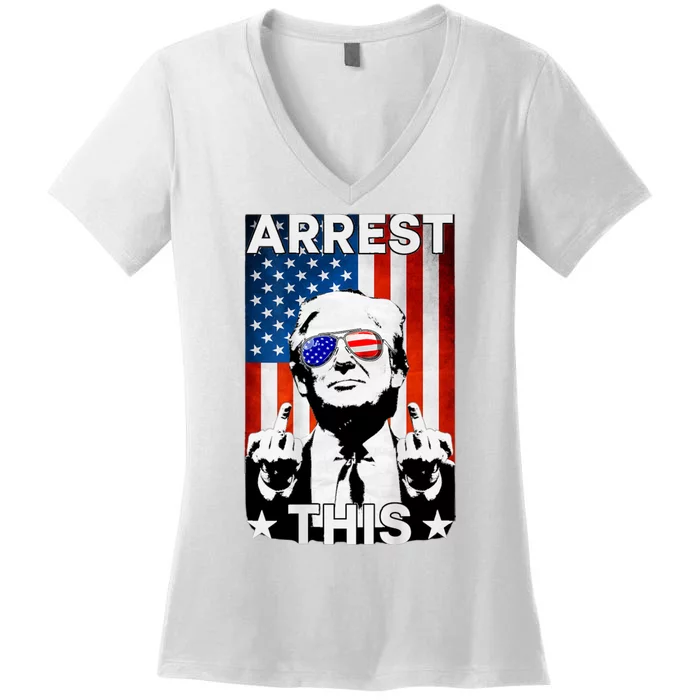 Arrest This Trump Women's V-Neck T-Shirt