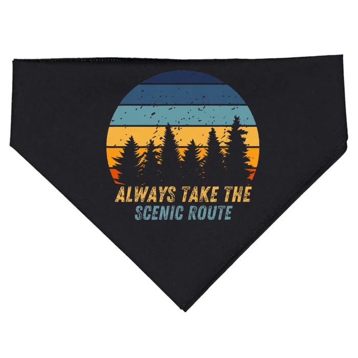 Always Take The Scenic Route USA-Made Doggie Bandana