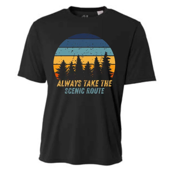 Always Take The Scenic Route Cooling Performance Crew T-Shirt