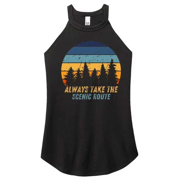 Always Take The Scenic Route Women’s Perfect Tri Rocker Tank