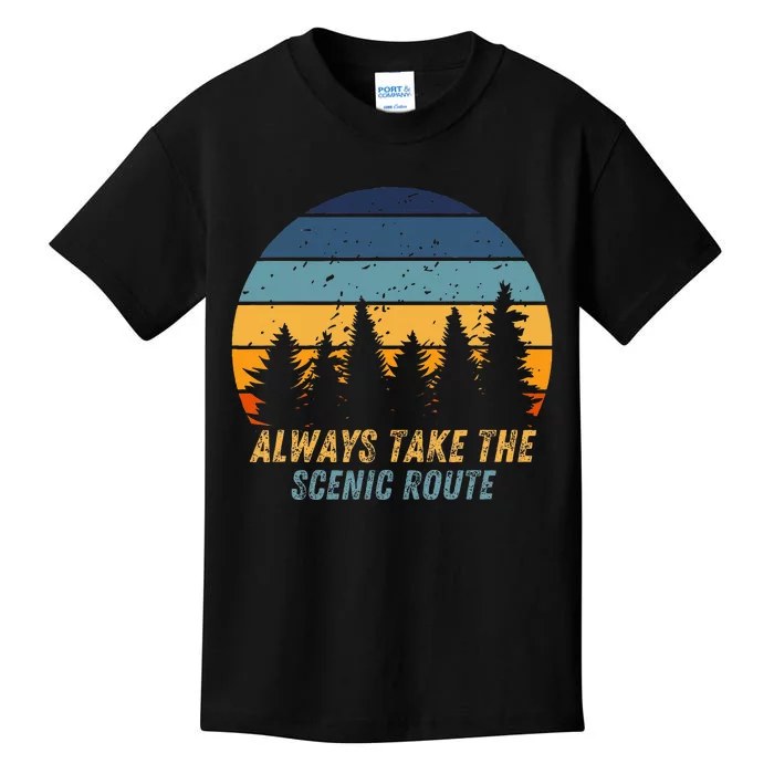 Always Take The Scenic Route Kids T-Shirt