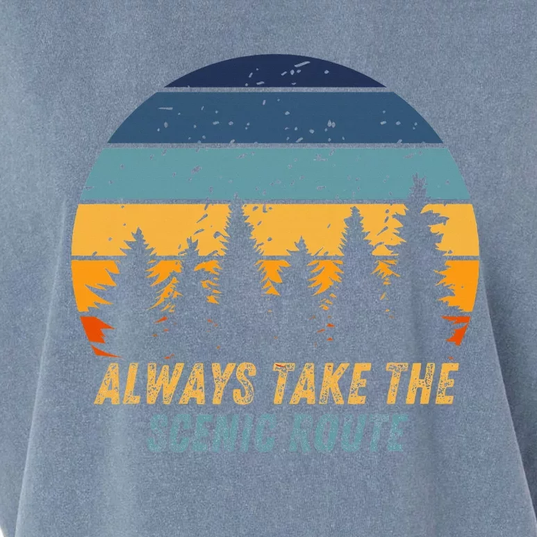 Always Take The Scenic Route Garment-Dyed Women's Muscle Tee