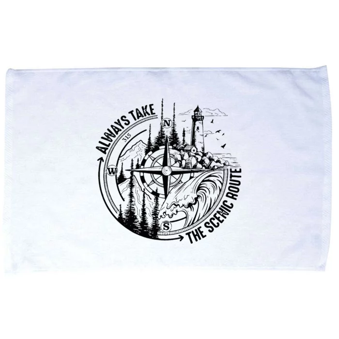 Always Take The Scenic Route Microfiber Hand Towel