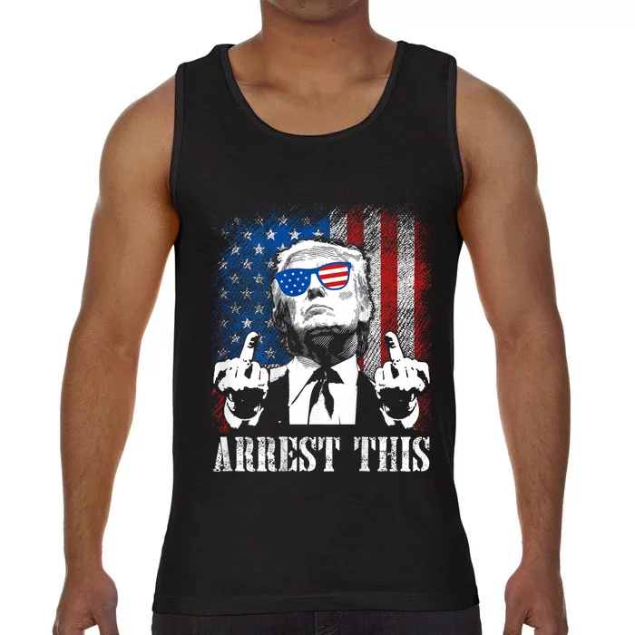 Arrest This Trump 2024 Us American Flag Comfort Colors® Tank Top