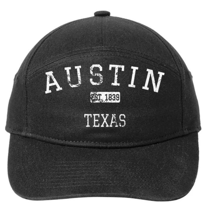 Austin Texas Tx Vintage 7-Panel Snapback Hat