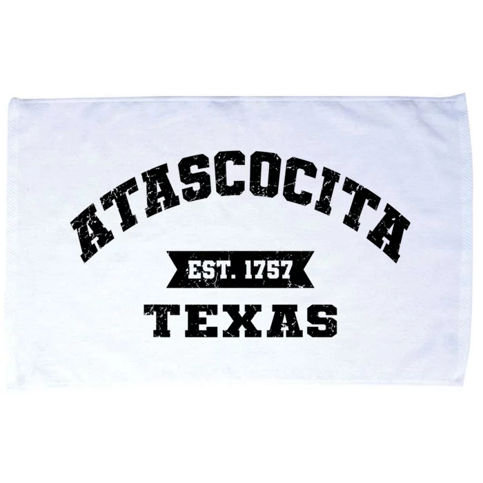 Atascocita Texas Tx Vintage Athletic Sports Established Microfiber Hand Towel