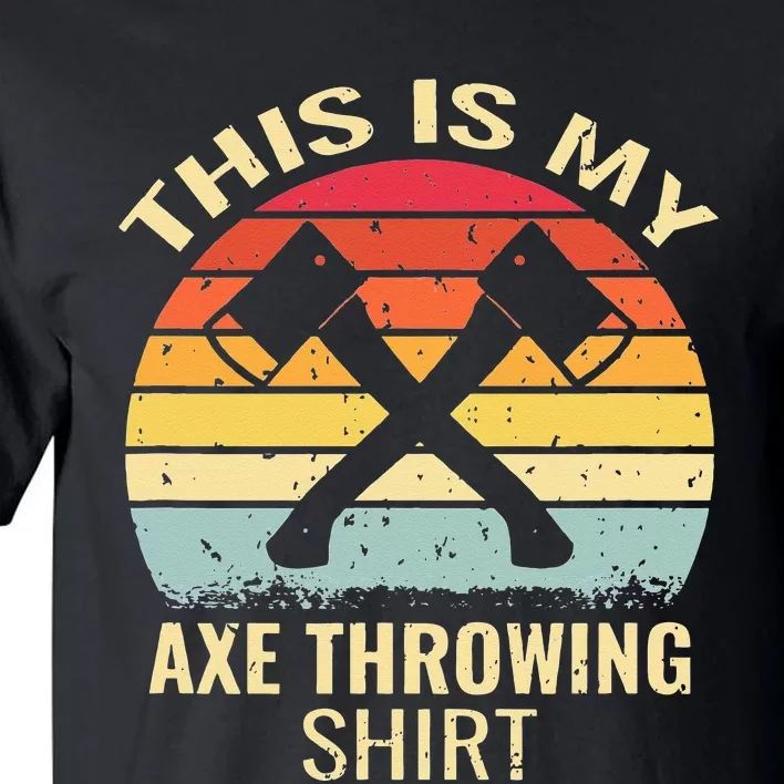 Axe Throwing Throw Retro Axe Throwing Hatchet Tall T-Shirt