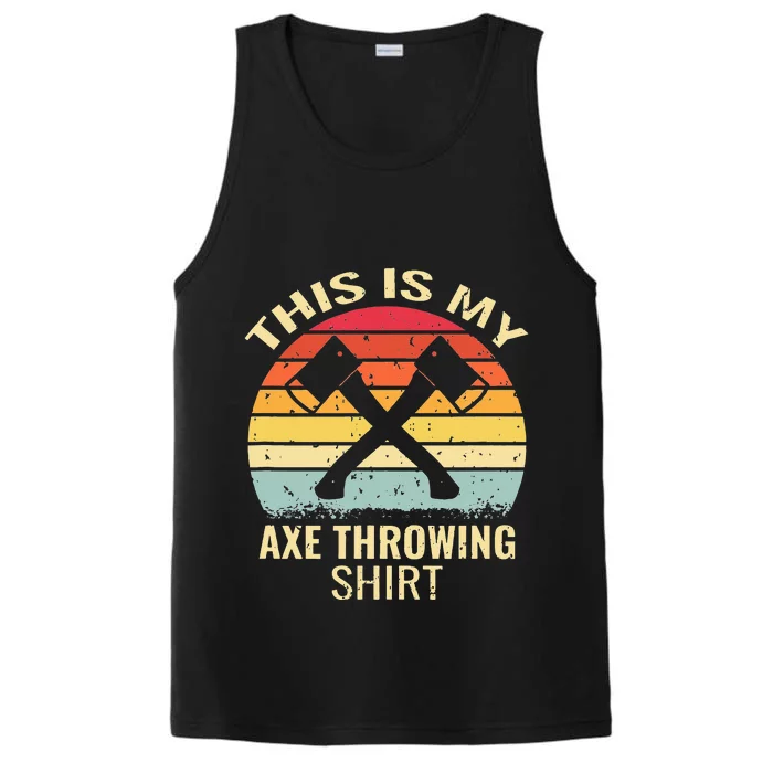 Axe Throwing Throw Retro Axe Throwing Hatchet Performance Tank