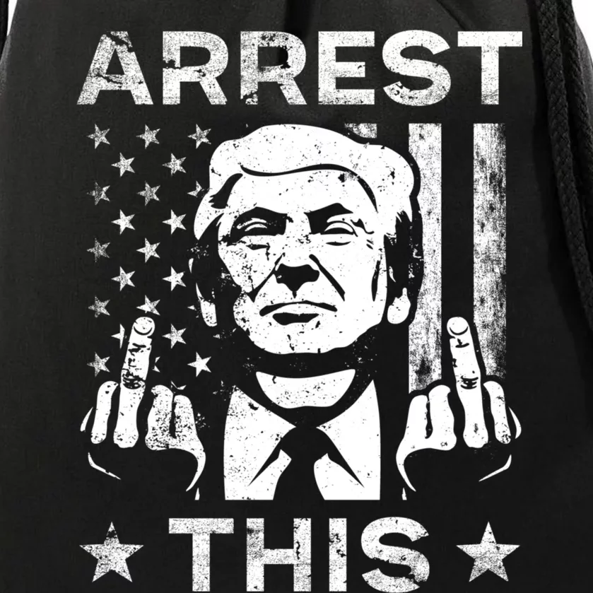 Arrest This Trump Fingers Pro Trump 2024 Trump Arrest This Drawstring Bag