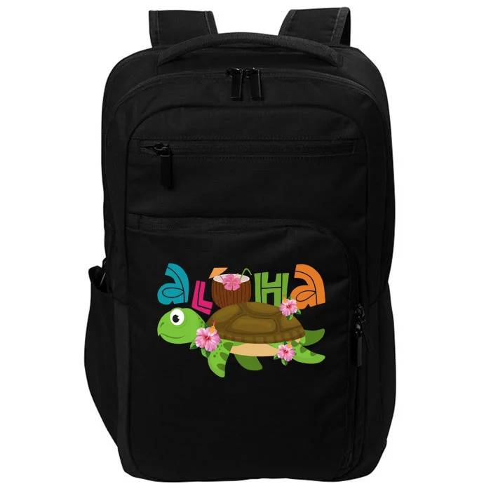 Aloha Tropical Turtle Vacation Impact Tech Backpack