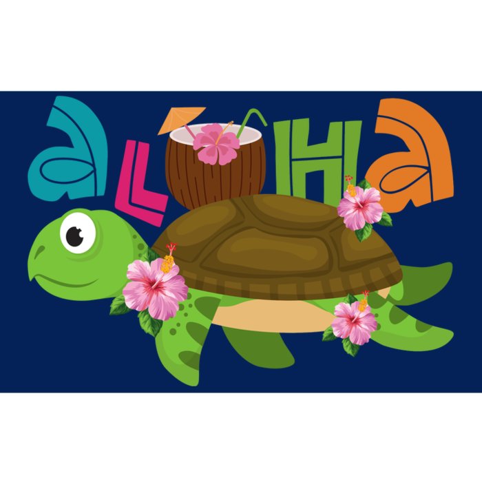 Aloha Tropical Turtle Vacation Bumper Sticker