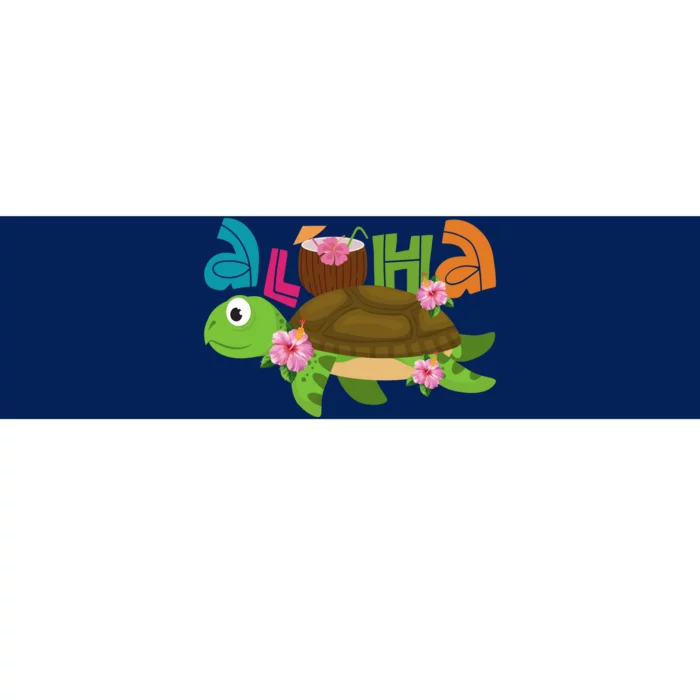 Aloha Tropical Turtle Vacation Bumper Sticker