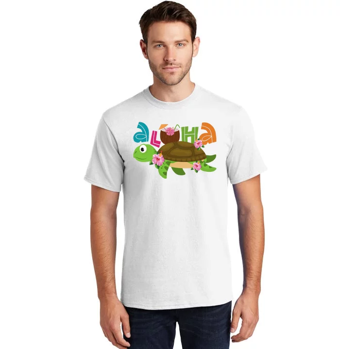 Aloha Tropical Turtle Vacation Tall T-Shirt