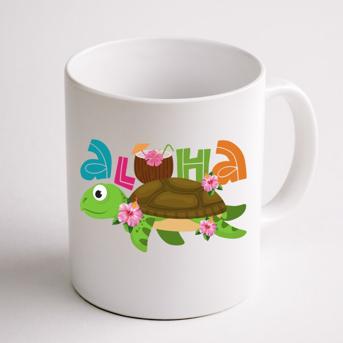 Aloha Tropical Turtle Vacation Front & Back Coffee Mug