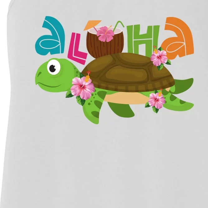 Aloha Tropical Turtle Vacation Women's Racerback Tank