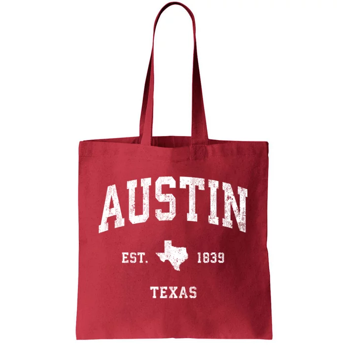 Austin Texas Tx Vintage Athletic Sports Tote Bag