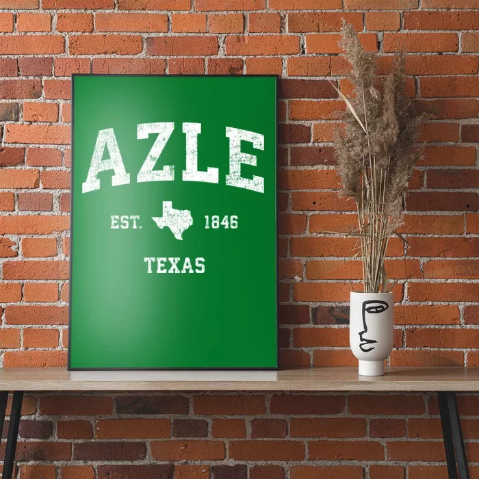 Azle Texas Tx Vintage Athletic Sports Poster