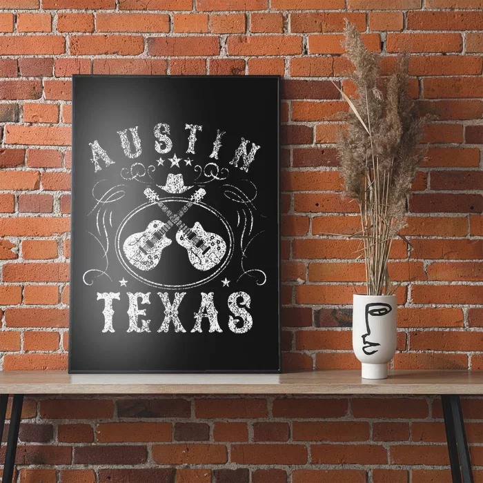 Austin Texas Travel Vintage Poster