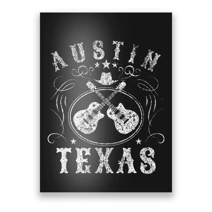 Austin Texas Travel Vintage Poster