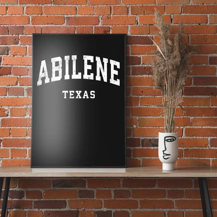 Abilene Texas Tx Vintage Athletic Sports Design Poster