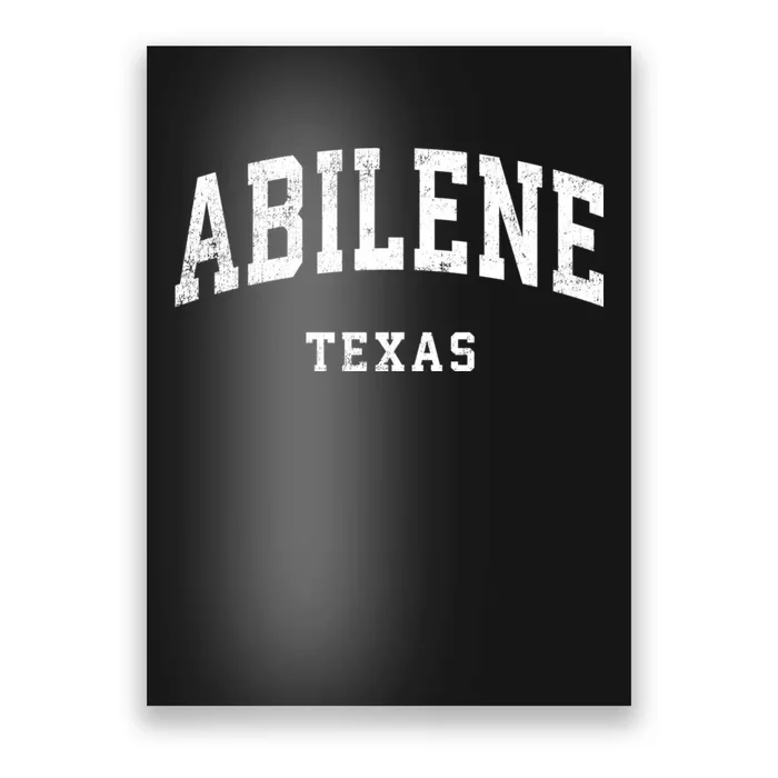 Abilene Texas Tx Vintage Athletic Sports Design Poster