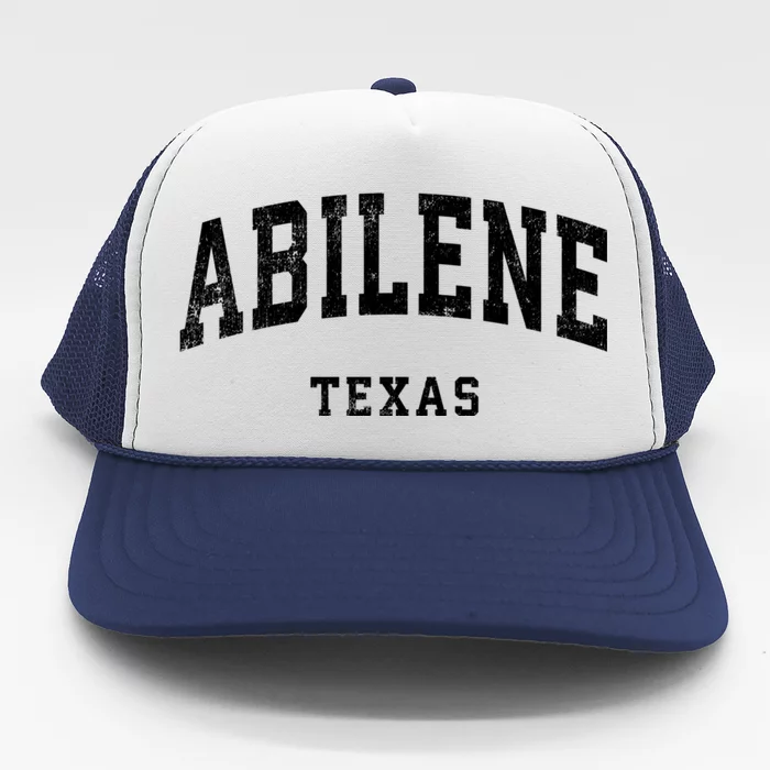 Abilene Texas Tx Vintage Athletic Sports Design Trucker Hat