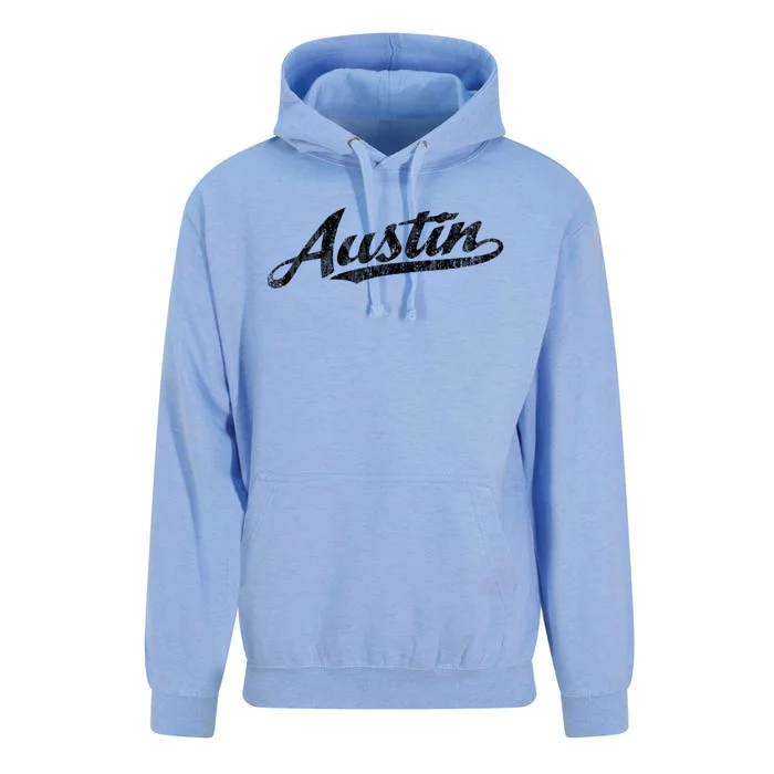 Austin Texas Tx Cute Gift Vintage Sports Script Retro Gift Tee Unisex Surf Hoodie