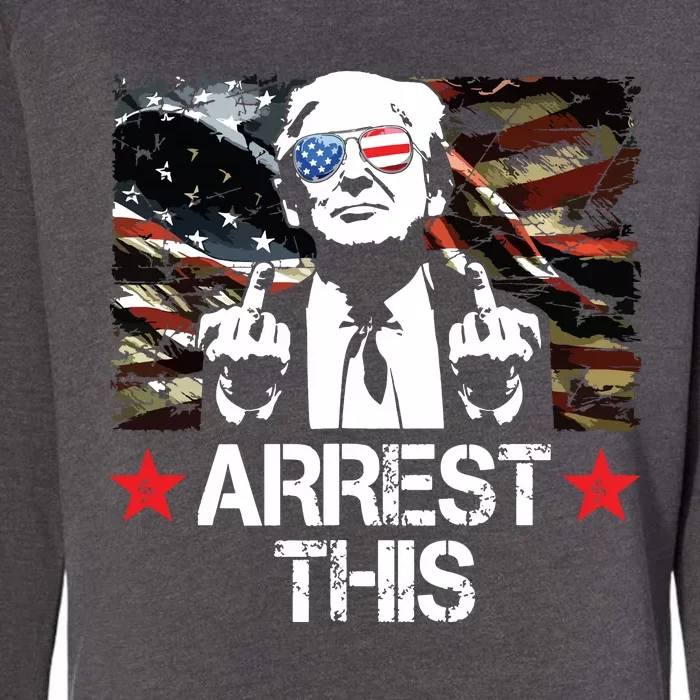 Arrest This Trump Fingers Pro Trump 2024 Womens California Wash Sweatshirt